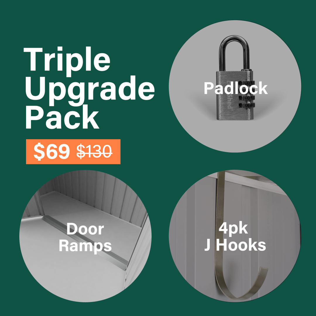 Triple_Upgrade.png Triple Upgrade: Door Ramp, 4pk J Hook and Padlock - Image 1